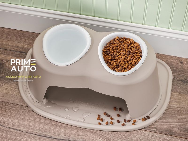 Система годування домашніх тварин висока, 2 миски пластик без BPA, висота 8 см, колір темно-сірий WeatherTech PDHC0803DGDG PDHC0803DGDG фото