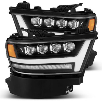 Передние фары Dodge Ram 1500 2019-2022 LED NOVA серия черные AlphaRex 880518 880518 фото