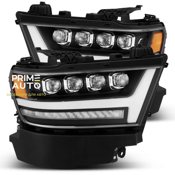 Передні фари Dodge Ram 1500 2019-2023 LED NOVA серія чорні AlphaRex 880518 880518 фото