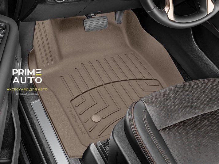 Килими автомобільні 3D Лайнери High Performance передні Cadillac Escalade 2021 + бежевий WeatherTech 4516321IM 4516321IM фото
