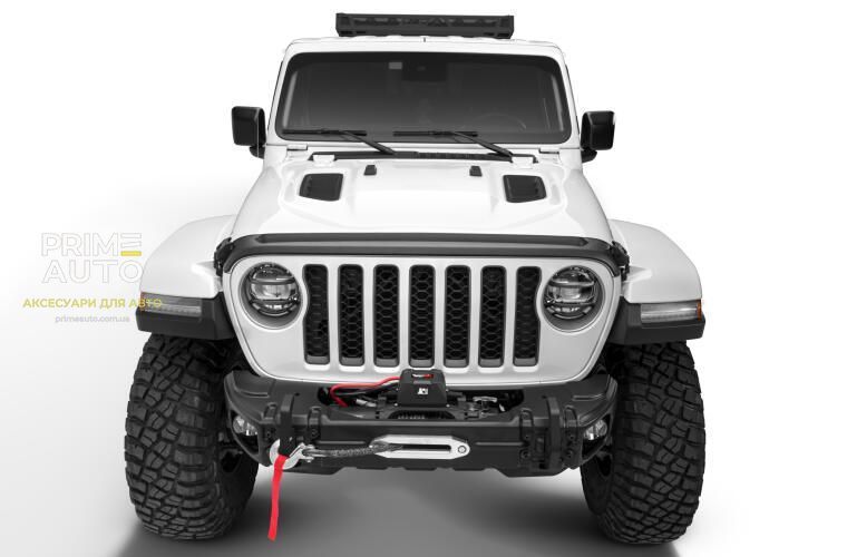 Дефлектор капоту текстурований клеючий Aeroskin ІІ чорний Jeep Wrangler JL 2018 - 2025 AVS 436148 436148 фото