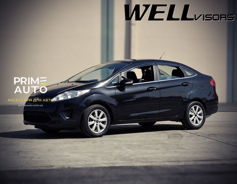 Дефлекторы окон к-т 4 шт Аэродинамические Ford Fiesta 2011 - 2019 Sedan Wellvisors 3-847FD005 3-847FD005 фото