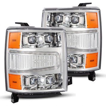 Передні фари Chevrolet Silverado 1500 2014-2015 LED NOVA серія хром AlphaRex 880240 880240 фото