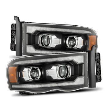 Передні фари RAM/Dodge Ram 1500 Classic 2002-2005 PRO серія чорні AlphaRex 880570 880570 фото