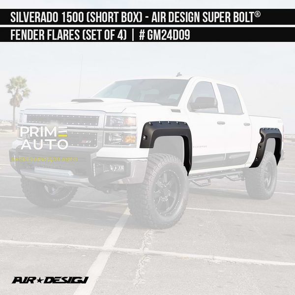 Фендера Chevrolet Silverado 1500 2014-2018 черный AIR DESIGN GM24D09 GM24D09 фото