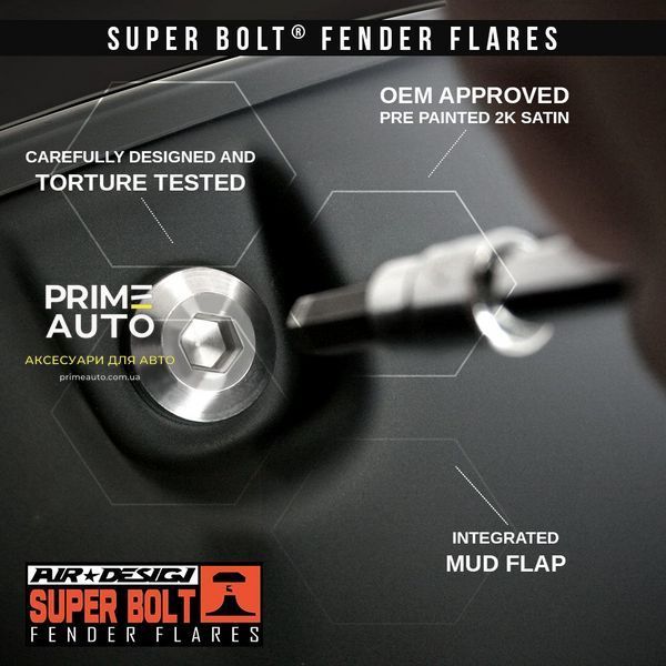 Фендера Chevrolet Silverado 1500 2014-2018 черный AIR DESIGN GM24D09 GM24D09 фото