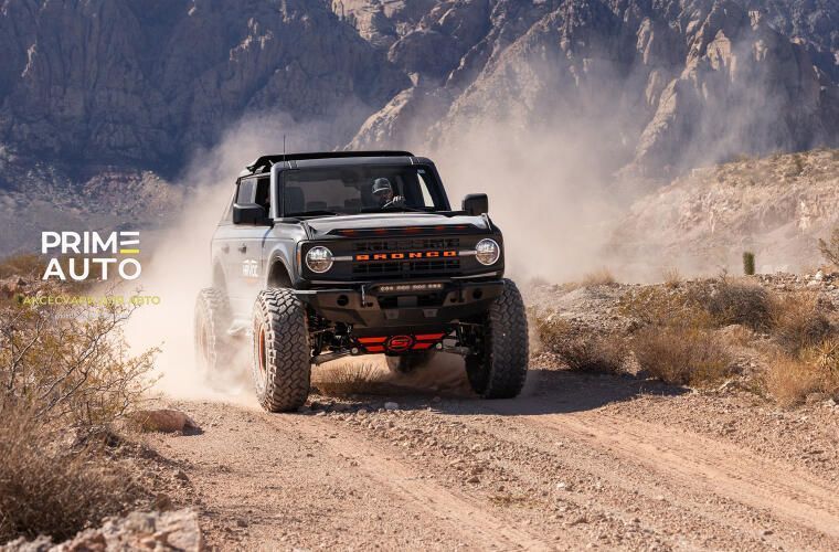 Дефлектор капота клеющий Aeroskin PRO со светодиодной лентой черный матовый Ford Bronco 2021 - 2026 AVS 953183 953183 фото