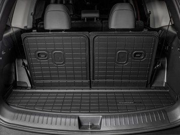 Килим в багажник на спинку сидінь 3D High Performance Hyundai Santa Fe/Hybrid 2025 - 2026 чорний WeatherTech 401852IM 401852IM фото