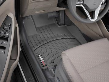 Коврики автомобильные 3D Лайнеры передние Kia Sportage 2014 - 2016 черный WeatherTech 446451 446451. фото
