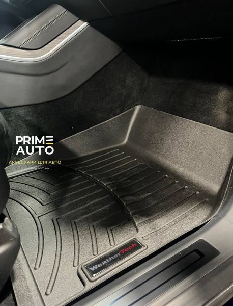 Килими автомобільні 3D Лайнери передні Tesla Model X 2021 + чорний WeatherTech 4416821 4416821 фото
