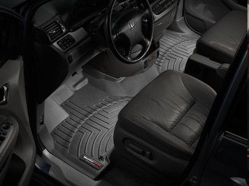 Килими автомобільні 3D Лайнери передній суцільний Honda Odyssey 2005 - 2010 чорний WeatherTech 443171 443171 фото