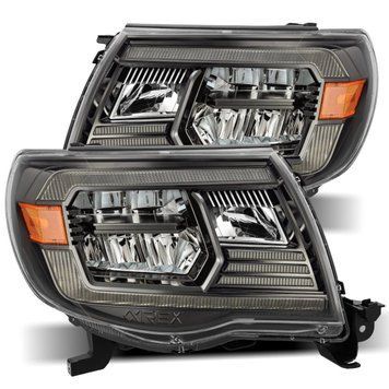 Передние фары LED Toyota Tacoma 2005-2011 LED LUXX серия углево-черные AlphaRex 880733 880733 фото