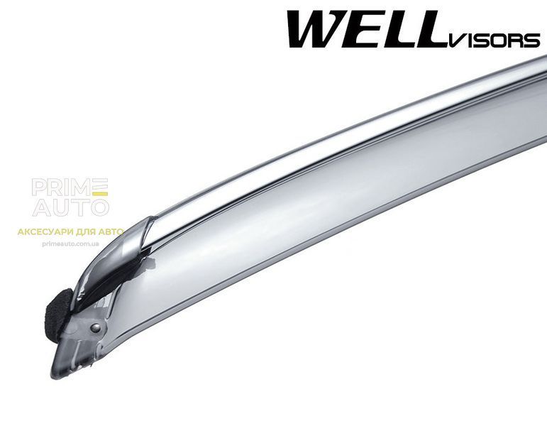 Дефлекторы окон к-т 4 шт с хромированным молдингом Honda Fit 2015 - 2020 Wellvisors 3-847HD004 3-847HD004 фото