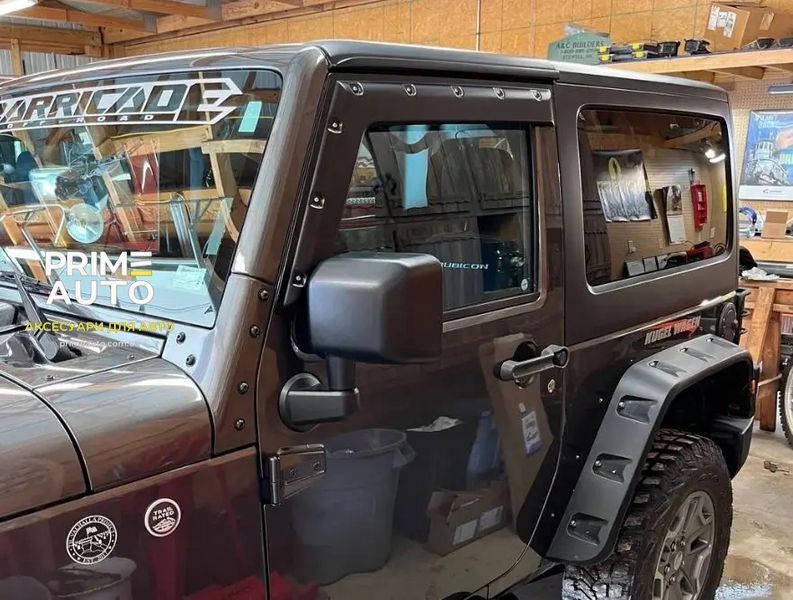 Дефлекторы окон к-т 2 шт Off-Road стиль з болтами Wrangler JL 2 Door 2019 - 2025 текстурированный TV7W18-2 TV7W18-2 фото
