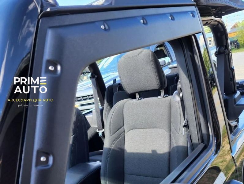 Дефлекторы окон к-т 2 шт Off-Road стиль з болтами Wrangler JL 2 Door 2019 - 2025 текстурированный TV7W18-2 TV7W18-2 фото