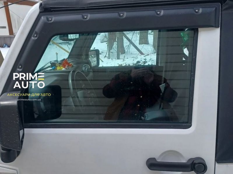Дефлекторы окон к-т 2 шт Off-Road стиль з болтами Wrangler JL 2 Door 2019 - 2025 текстурированный TV7W18-2 TV7W18-2 фото