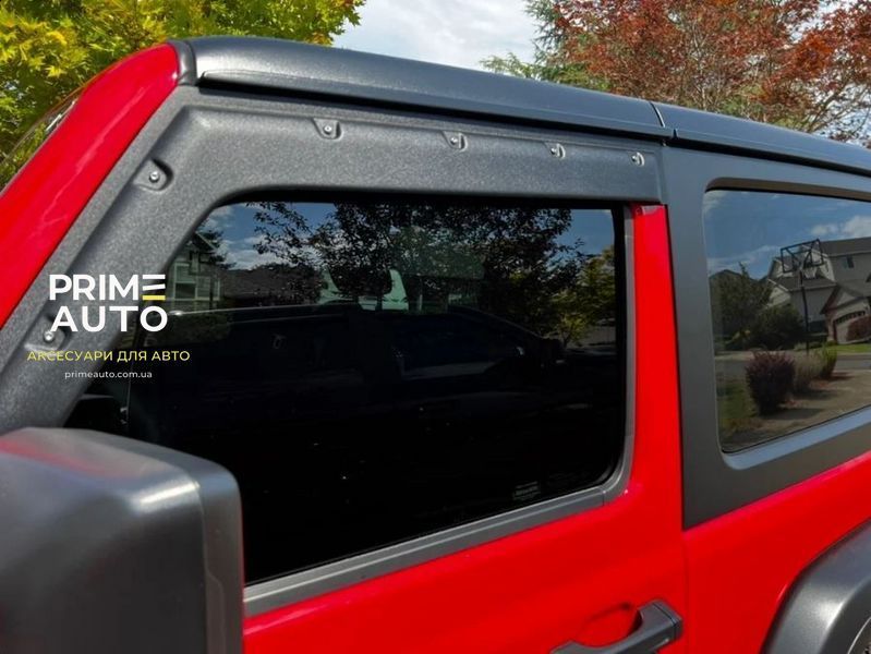Дефлекторы окон к-т 2 шт Off-Road стиль з болтами Wrangler JL 2 Door 2019 - 2025 текстурированный TV7W18-2 TV7W18-2 фото