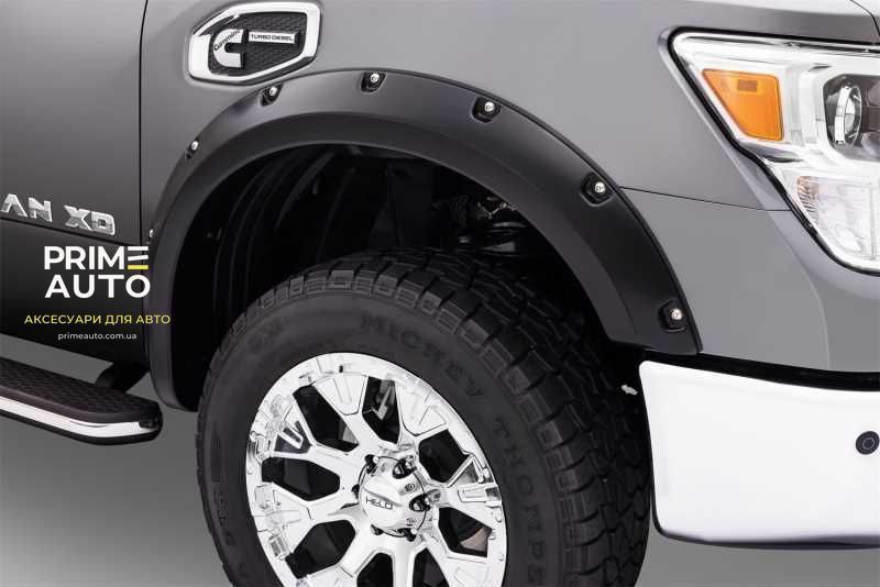 Розширювачі арок комплект 4 шт Nissan Titan XD 2016-2024 Pocket-style чорний Bushwacker 70909-02 70909-02 фото