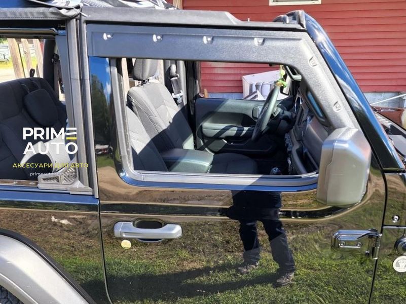 Дефлекторы окон к-т 2 шт Off-Road стиль з болтами Wrangler JL 2 Door 2019 - 2025 текстурированный TV7W18-2 TV7W18-2 фото