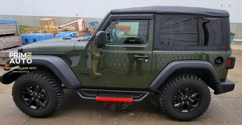 Дефлекторы окон к-т 2 шт Off-Road стиль з болтами Wrangler JL 2 Door 2019 - 2025 текстурированный TV7W18-2 TV7W18-2 фото