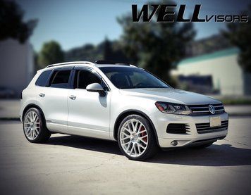 Дефлекторы окон к-т 4 шт с хромированным молдингом Volkswagen Touareg 2011 - 2018 Wellvisors 3-847VW004 3-847VW004 фото