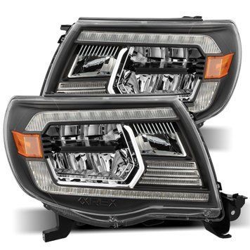 Передние фары LED Toyota Tacoma 2005-2011 LED LUXX серия черные AlphaRex 880735 880735 фото