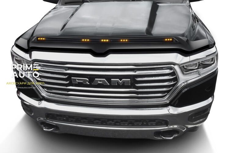 Дефлектор капоту RAM RAM 1500 2021-2023 діамантово-чорний AVS 753163-PXJ 753163-PXJ фото