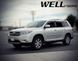 Дефлекторы окон, к-т 4 шт, с хромированным молдингом Toyota Highlander 2008 - 2013 Wellvisors 3-847TY016 3-847TY016 фото 1