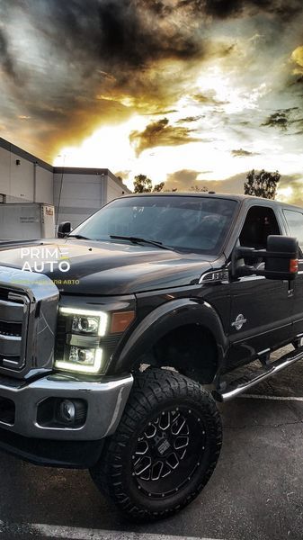 Передние фары Ford Super Duty 2011-2016 PRO серия хром AlphaRex 880141 880141 фото