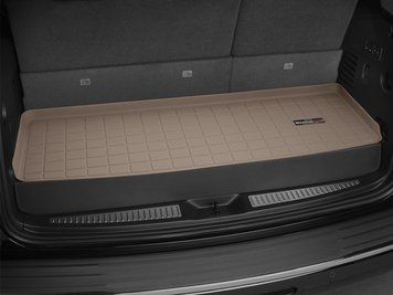 Килим в багажник за 3м рядом GMC Yukon 2015 - 2020 бежевий WeatherTech 41707 41707._ фото