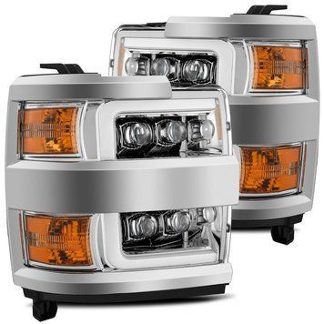 Передні фари Chevrolet Silverado 2500 2015-2019 NOVA-Series Chrome w/ Chrome Grill Insert AlphaRex 880228 880228 фото