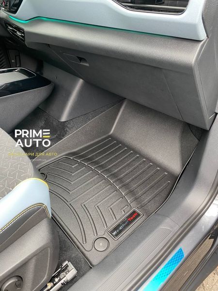 Коврики автомобильные 3D Лайнеры передние Volkswagen ID4 2023 - 2025 черный WeatherTech 4416371 4416371 фото