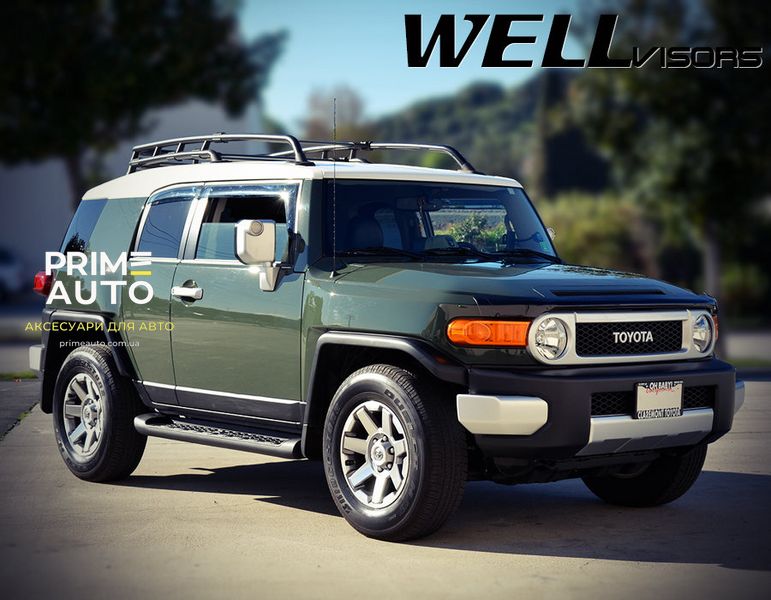 Дефлектори вікон, к-т 4 шт, Premium серія Toyota FJ Cruiser 2007 - 2014 Wellvisors 3-847TY021 3-847TY021 фото