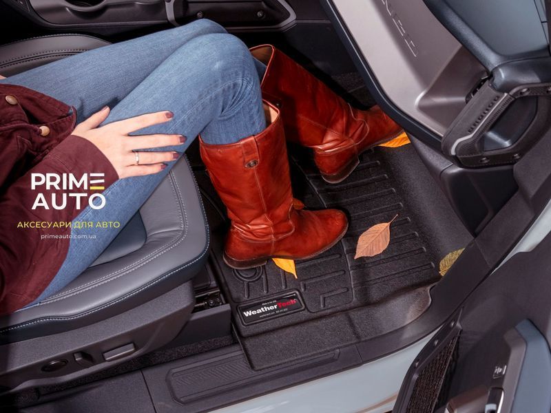 Коврики автомобильные 3D Лайнеры 2й ряд Volkswagen Tiguan 2025 чорный WeatherTech 4419062 4419062 фото