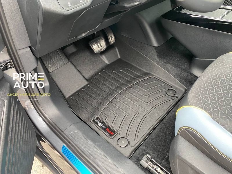 Коврики автомобильные 3D Лайнеры передние Volkswagen ID4 2023 - 2025 черный WeatherTech 4416371 4416371 фото