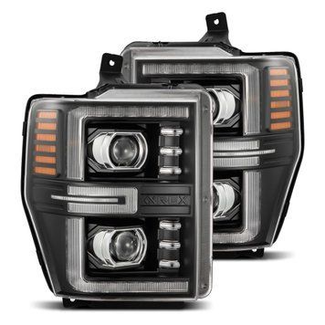 Передні фари Ford Super Duty 2008-2010 LED LUXX серія чорні AlphaRex 880312 880312 фото