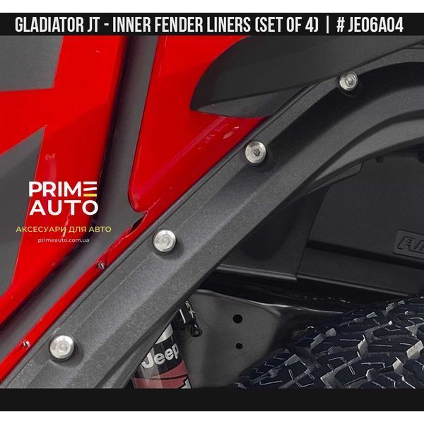 Підкрилки Jeep Gladiator 2019-2025 чорний AIR DESIGN JE06A04 JE06A04 фото