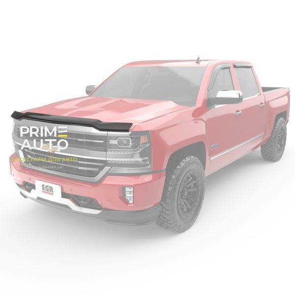 Дефлектор капоту Chevrolet Silverado 1500 2016 - 2018 темний матовий EGR 301675 301675 фото