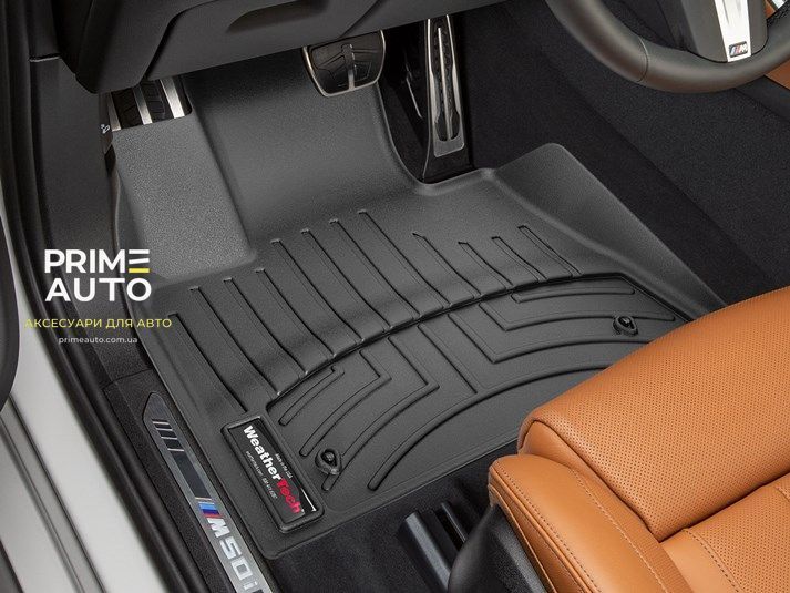 Килими автомобільні 3D Лайнери передні BMW X5 2020 + чорний WeatherTech 4415071 4415071: фото