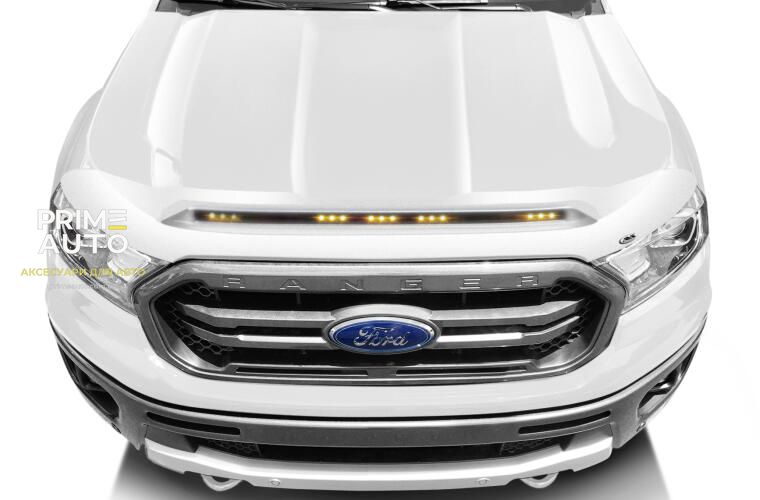 Дефлектор капота Aeroskin белый Ford Ranger USA 2021 - 2023 AVS 753166-Z1 753166-Z1 фото