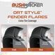 Расширители арок комплект 4 шт Chevrolet Silverado 2500/3500 HD 2020-2025 DRT-style черный Bushwacker 40989-02 40989-02 фото 6