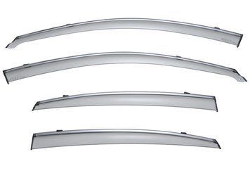 Дефлектори вікон к-т 4 шт з хромованим молдингом Nissan Altima 2013 - 2018 Sedan Wellvisors 3-847NS006 3-847NS006 фото