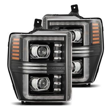 Передні фари Ford Super Duty 2008-2010 PRO серія чорні AlphaRex 880308 880308 фото