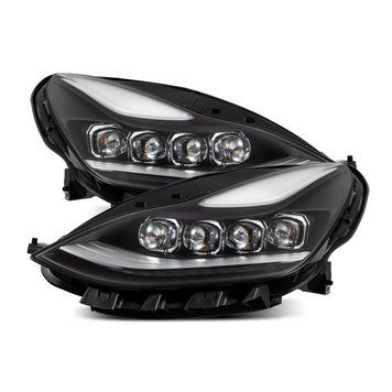 Передні фари Tesla Model Y 2020 + LED NOVA серія чорні AlphaRex 880860 880860. фото