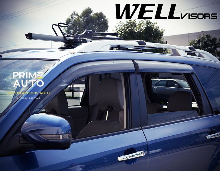 Дефлектори вікон, к-т 4 шт, Premium серія Subaru Forester 2009 - 2013 Wellvisors 3-847SU002 3-847SU002 фото