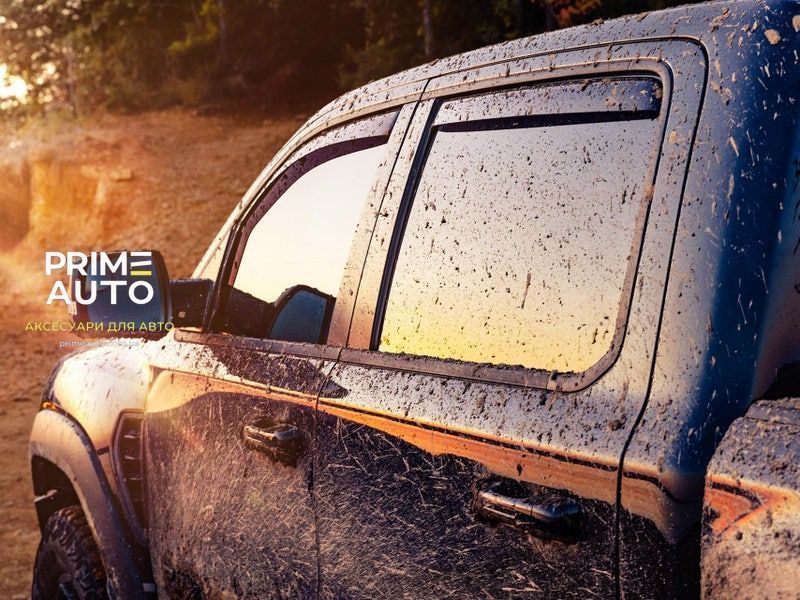 Дефлектори вікон вставні 2 шт Ford F-150 2021-2026 темний матовий WeatherTech 801025IMB 801025IMB фото