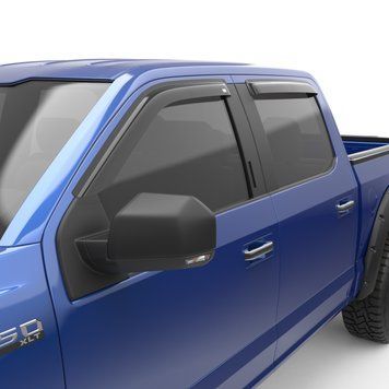 Дефлекторы окон к-т 4 шт клеящиеся Ford F-250 2015 - 2025 темные Extended Cab EGR 643471 643471. фото