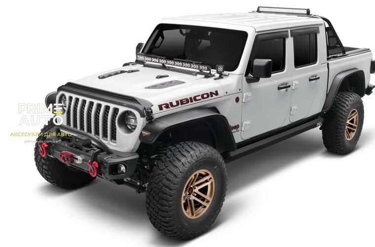 Дефлектори вікон клеючі димчасті LOW PRO Jeep Wrangler JL 2018- 2025 к-т 4 шт AVS 894066 894066 фото