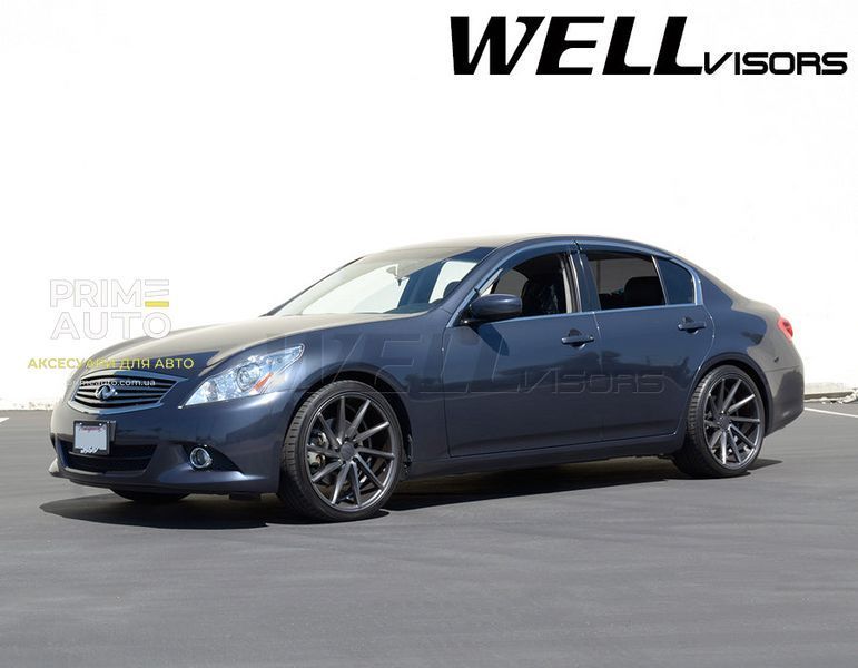 Дефлекторы окон к-т 4 шт с хромированным молдингом Infiniti G25;G35;G37;Q40 2007 - 2015 Wellvisors 3-847IN006 3-847IN006 фото
