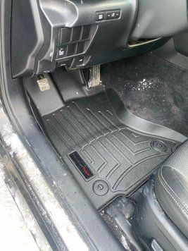 Коврики автомобильные 3D Лайнеры передние Lexus IS 2014 - 2025 черный WeatherTech 445751 445751. фото